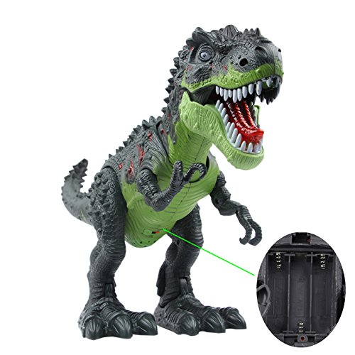 Sun Cling Electronic Toys Green Walking Tyrannosaurus Rex Dinosaur
