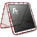 Adjustable Football Rebounder Net – Double-Sided Soccer Training Goal for Kids & Adults, Portable PE Mesh Kickback Target for Shooting/Passing Practice – Folding Design for Garden & Indoor Use, Red