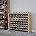 Smartxchoices 96 Bottles Stackable Modular Wine Rack, 8-Tier Wooden Wine Storage Rack Freestanding Wine Holder Display Shelves, Wobble-Free Shelves, Solid Wood