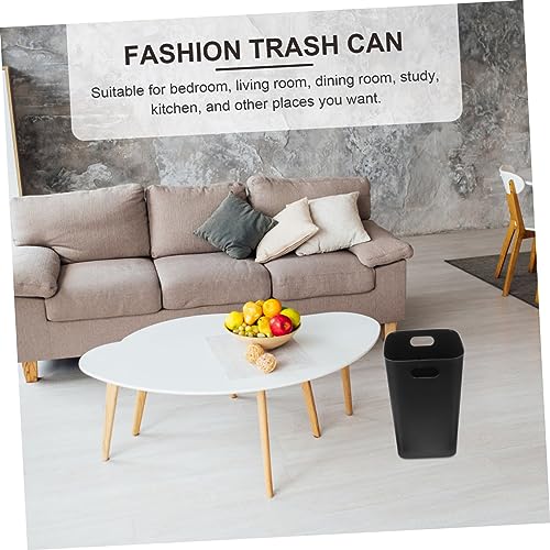 Caneca de basura negra 2.5 galones plástico para cocina miniatura 7
