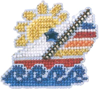 Sail Away Beaded Counted Cross Stitch Ornament Kit Mill Hill 2007 Spring Bouquet MH18-7105