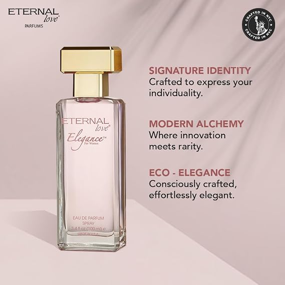Eternal Love Elegance Bundle - Long Lasting Eau de Parfum Spray - Summer Scent - 3.4oz