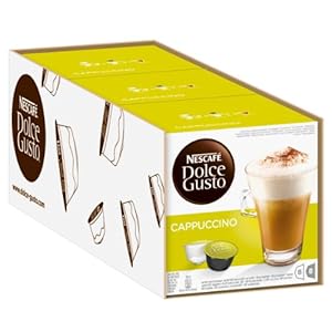 NESCAFÉ Dolce Gusto Cappuccino Arabica en Robusta bonen/volmondige koffie en soepel melkschuim/aroma verzegelde capsules…