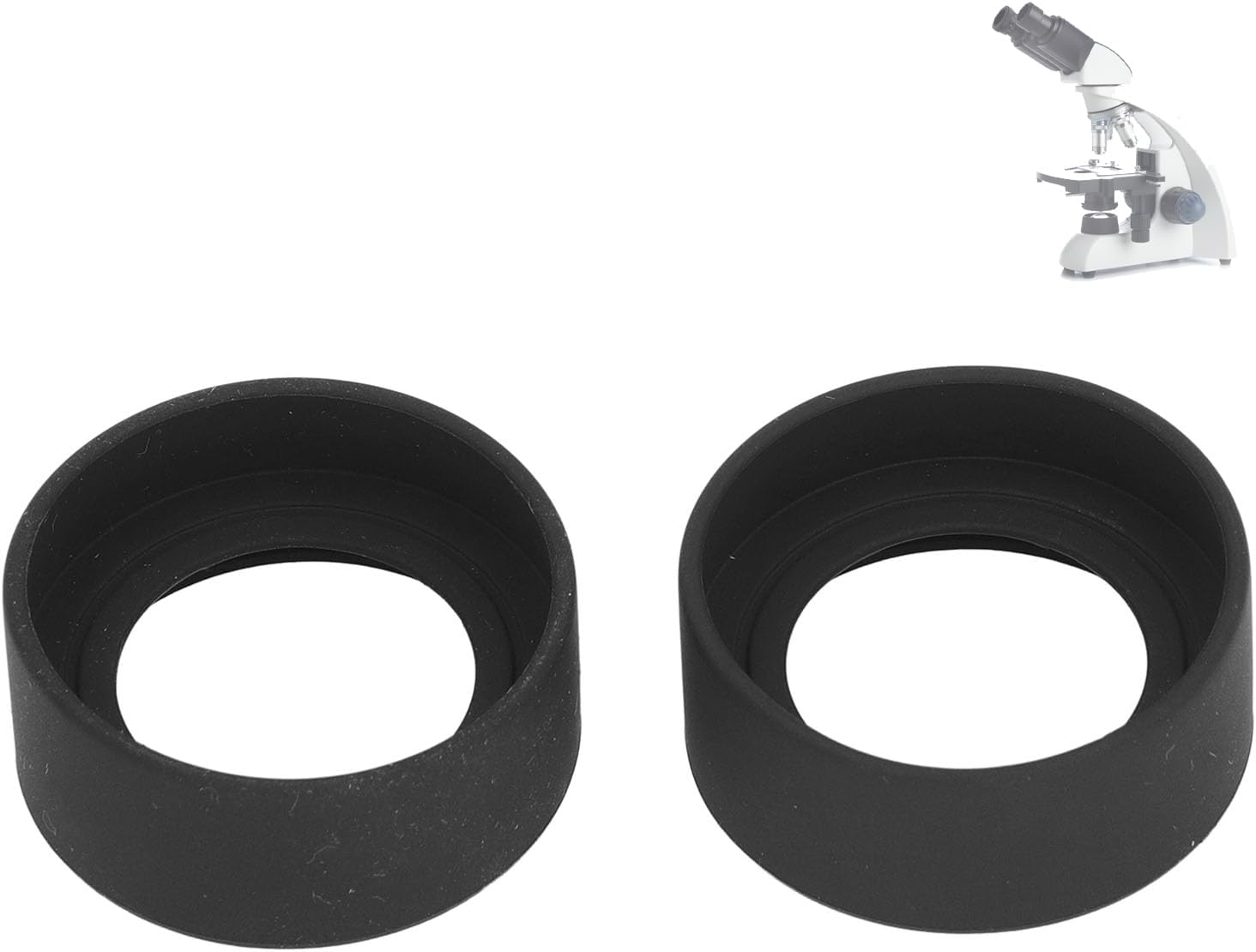 2 x Stereo Microscope Eyepiece Rubber Flat Eyepiece for 40-42 mm Interface Does Not Interfere with LCD Screen, Eyepieces