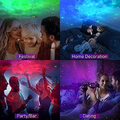 MERTTURM Galaxy Star Projector, Bluetooth Music Sky Night Light Gifts for Kids Toddler Baby, 3 in 1 Nebula Cloud Lighting, Starlight Projector for Bedroom, Room Decor with Remote Control (White)