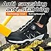 Imagen de ZZR Zapatos de Seguridad Zapatos de Trabajo para Hombres y Mujeres Zapatos Antideslizantes con Punta de Acero Cordón con Hebilla giratoria Negros 43EU