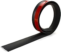 Vista 1 de Tira de transición de piso de 10 pies, tira autoadhesiva para borde de alfombra, tiras de umbral para altura de umbral menor a 5 mm (Negro)