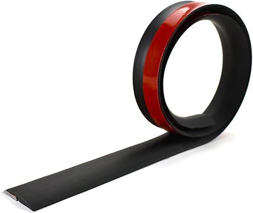 Tira de transición de suelo de 10 pies, tira autoadhesiva para bordes de alfombra, tiras de umbral para altura de umbral de menos de 0.197 in (negro)