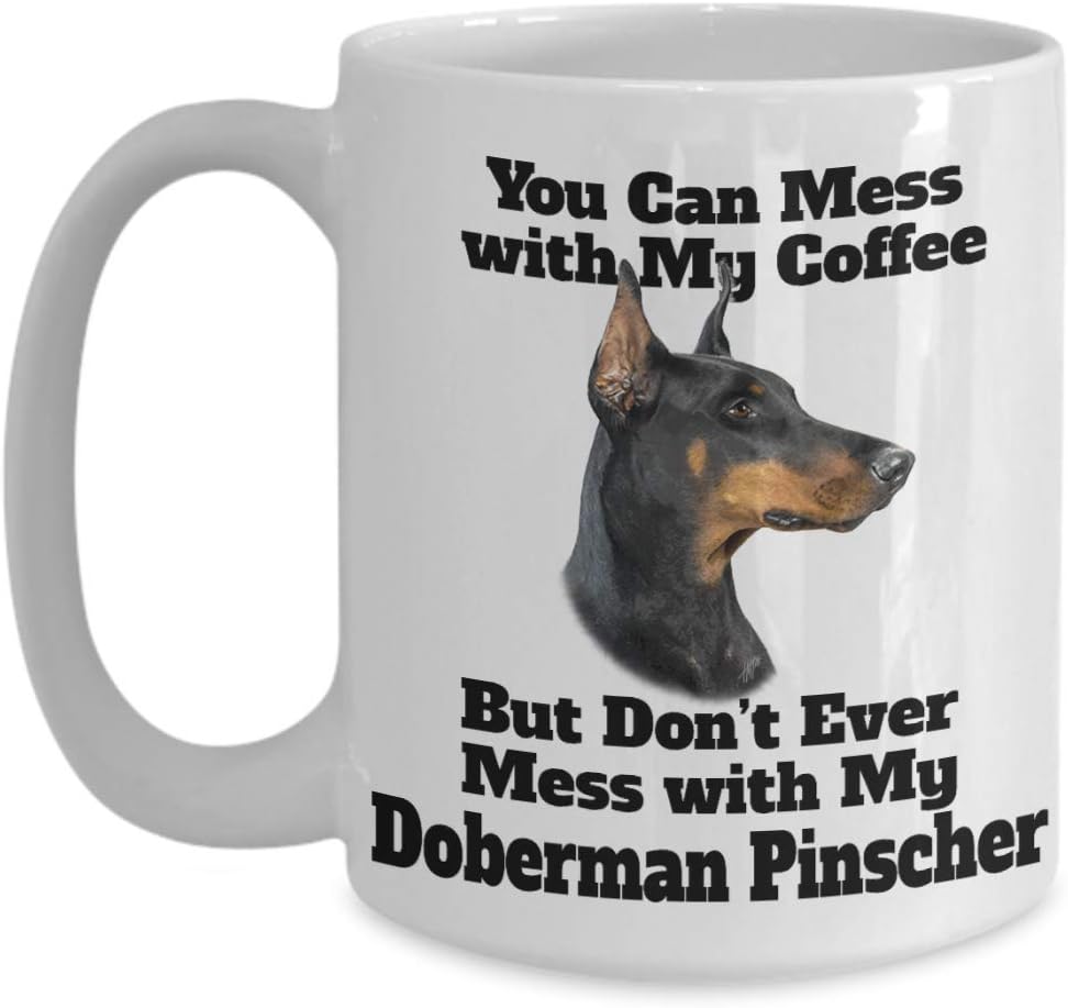 doberman coffee mug