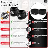 MERCURYAL 2 Sangle Cheville Musculation Poulie – Ankle Straps - Sangle Cheville (rembourré) - Accessoires pour Fitness et Musculation - Sangle Musculation pour Hommes et Femmes (Noir) - 5