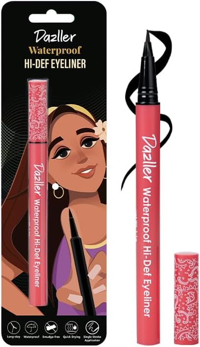- Dazller Hi-Def Eyeliner|Velvet Matte|Water-Resistant|Smudge-Proof|Long Stay|Single Stroke|Precise Application|Black|1.1gram, Gel