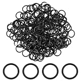 SWZHAI Plastic Binder Rings 210 Pieces, Book Rings 1 inch, Flash Card Rings, Rings for Index Cards, Black Loose Leaf Binder Rings, Paper Rings, Ring Clips for Index Card, Book Binder Rings