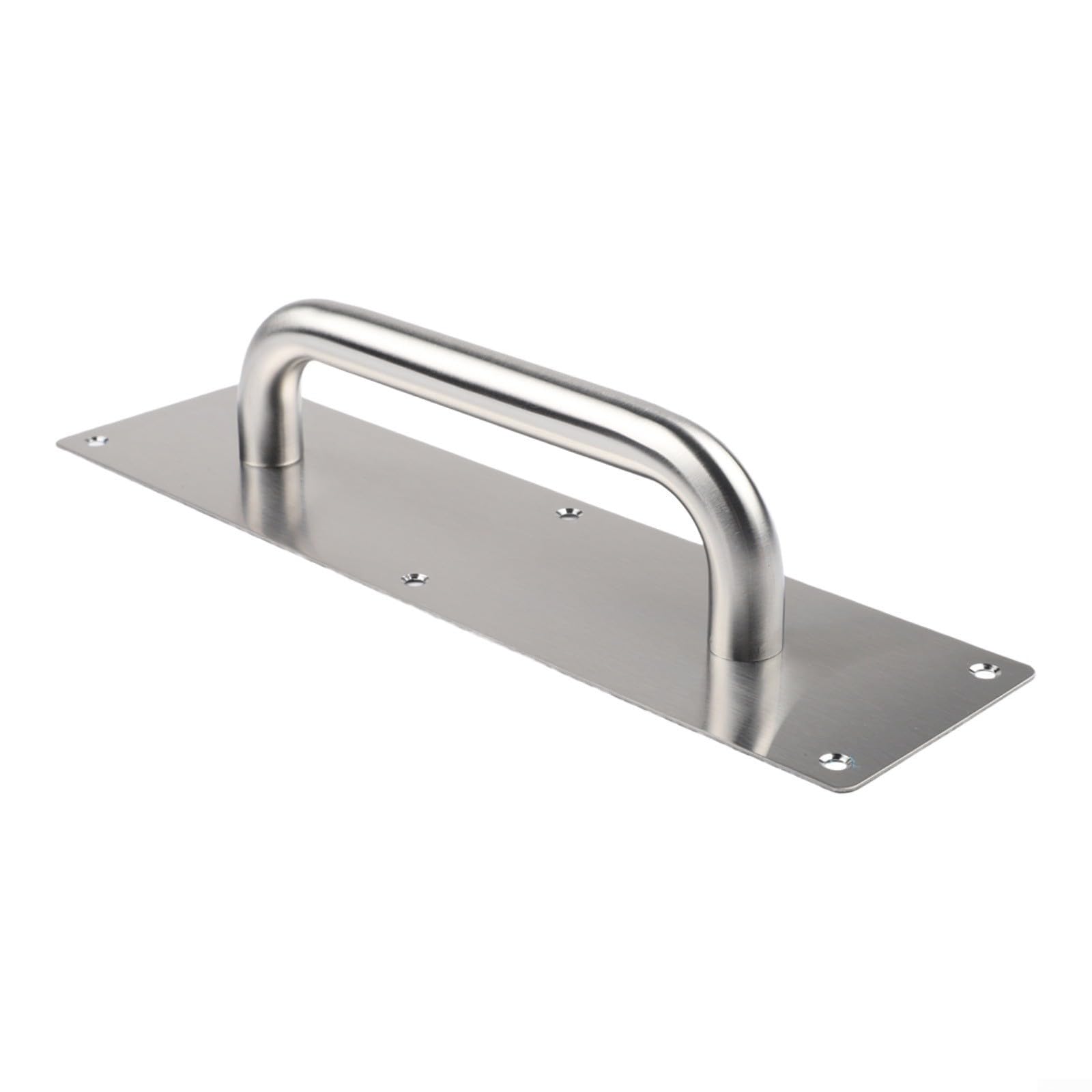 Plaque Hle en acier inoxydable robuste - 300 x 80 mm - Pour porte coulissante en bois - Argenté (sans poignée)