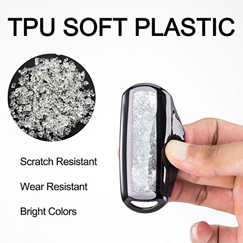 Yijinsheng Chrome Black Tpu Car Key Fob Cover Case For Mazda 2 3 5 6 8 Cx3 Cx5 Cx7 Cx9 Mx5 Smart Remote Key Protective Shell With Key Chain (Black) #TOP2