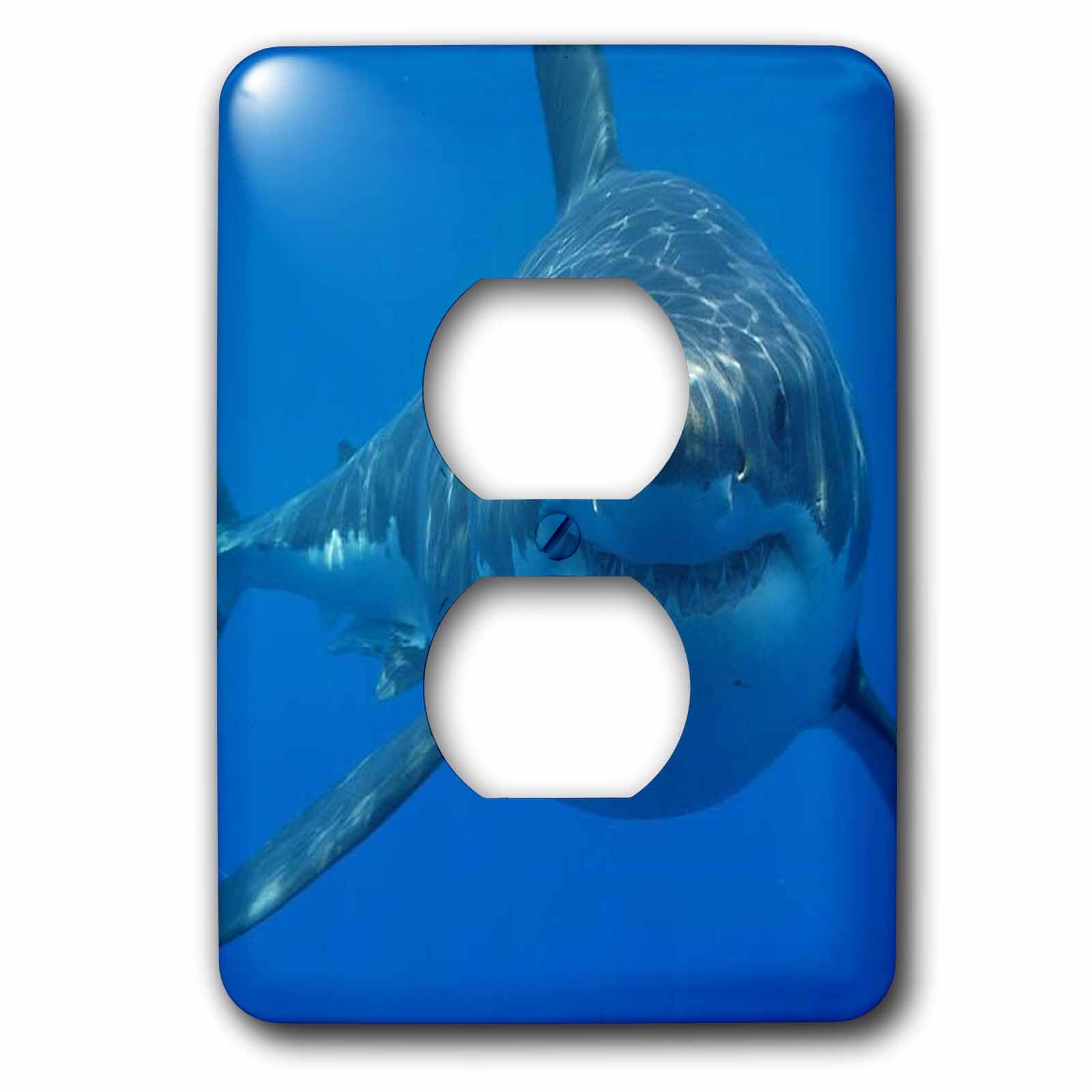 Cache-prise design requin blanc 3dRose LSP_108355_6 plaque de finition
