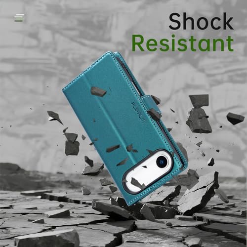 Wallet Case for iPhone 17 Air with Credit Card Holder,PU Leather Folio Flip Kickstand Protective Shockproof Cover for Apple 17Air Phone Case (Green, for iPhone 17 Air - 6.5'') by FLIPALM - Used condition - Image 6