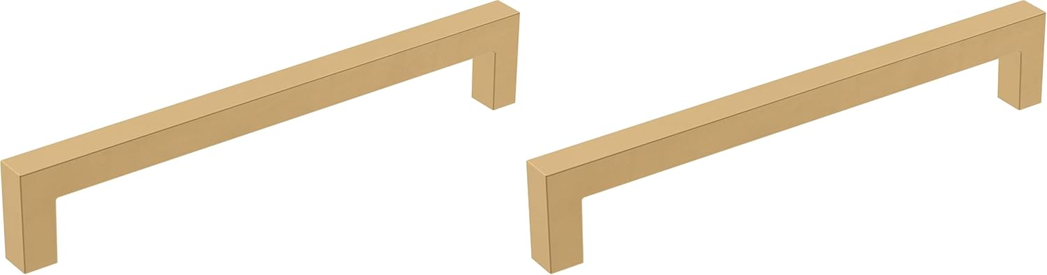 Amerock | Cabinet Pull | Champagne Bronze | 6-5/16 inch (160 mm) Center-to-Center | Monument | 2 Pack | Drawer Pull | Cabinet Handle | Cabinet Hardware