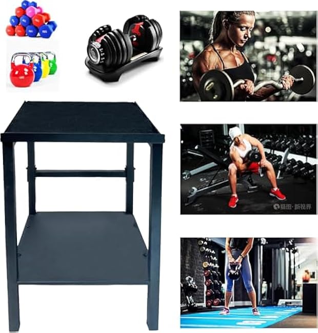 Black Heavy Duty Adjustable Dumbbell Stand - Home Gym Storage Rack with Non-Slip Base, Anti-Tip Safety & Space-Saving Design.