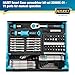 HAZET Smartcase Bit Set 2200SC-31 I 73-Piece Set, Drive: Hexagon 6.3 (1/4 Inch), Maximum Number of Tools in Minimum Space for Best Overview I Foldable Tool Set