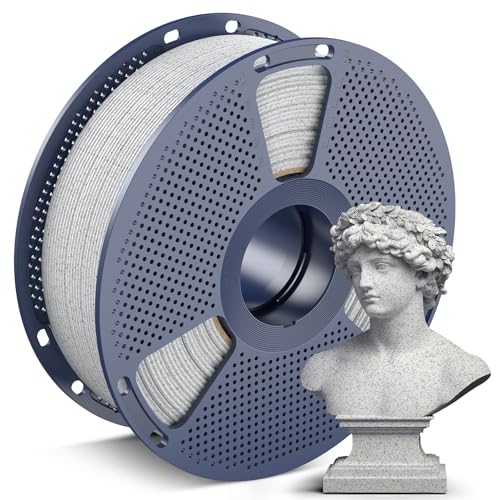 SUNLU PLA Marmor Filament 1.75mm Hellgrau, 3D Drucker Filament Marble PLA