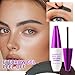 2Pcs Peel Off Eyebrow Tint Gel - Waterproof & Sweatproof All-Day Wear, Transfer-Resistant Tattoo Effect, All Skin Types + Mother’s Day Gift Set​, 01#Black