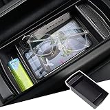 BIBIBO Accoudoir voiture avec tapis boîte porte-objets de l'Accoudoir Central Console Armrest Storage Box pour Citroen C5 X 2022+, Peugeot 308 SW P5 2021+, Opel Astra L 2022+, Noir (XL)