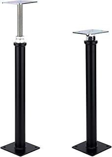 2 Stück pfostenstütze höhenverstellbar, Einstellbar Bereich 420-520mm, Verzinkter Stahl Verstellbar Pfostenträger für Zäune, Unterstände, Pergolen, Carports, Bauarbeiten