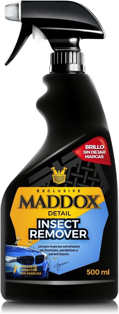 Maddox Detail - Insect Remover 500 ml for Car | Bug Remover Car Spray | Removes Mosquitoes and Stains on Headlights, Windshields, and Bumpers | Ideal for High-Performance Cleaning |Car Cleaning Spray
