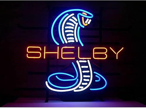 Prouten 17inx14in Shelbys Cobra Neon Sign Light Man Cave Bar Pub Beer Gift Neon Lamp