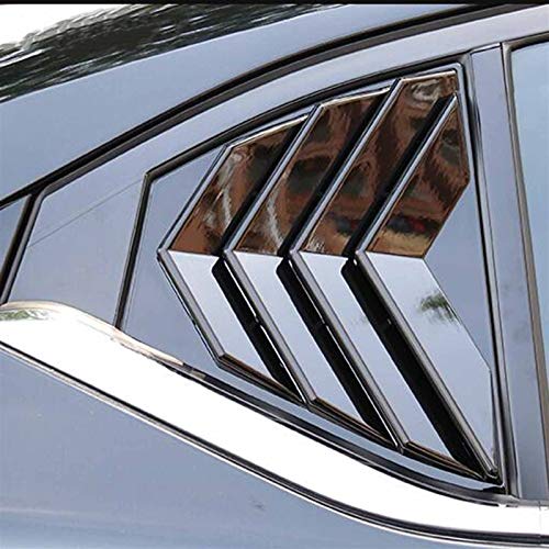 MKOIJN Car Spoiler Splitter Black Fit for Nissan Sentra Bluebird Sylphy Almera 2020 2021 Rear Window Louvers Spoiler Cover Trim Car Exterior Auto Accessories (Color : ABS Black)