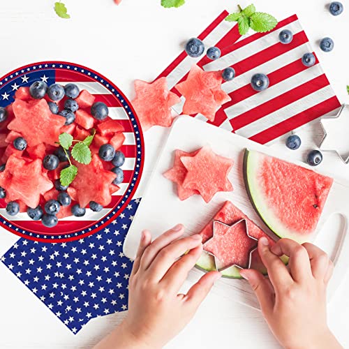 Gatherfun American Flag Patriotic Party Supplies Disposable Napkins Paper Plates And Paper Cups For Veterans Day Election Day 4Th Of July Independence Day Decorations, Serve 25 #TOP4