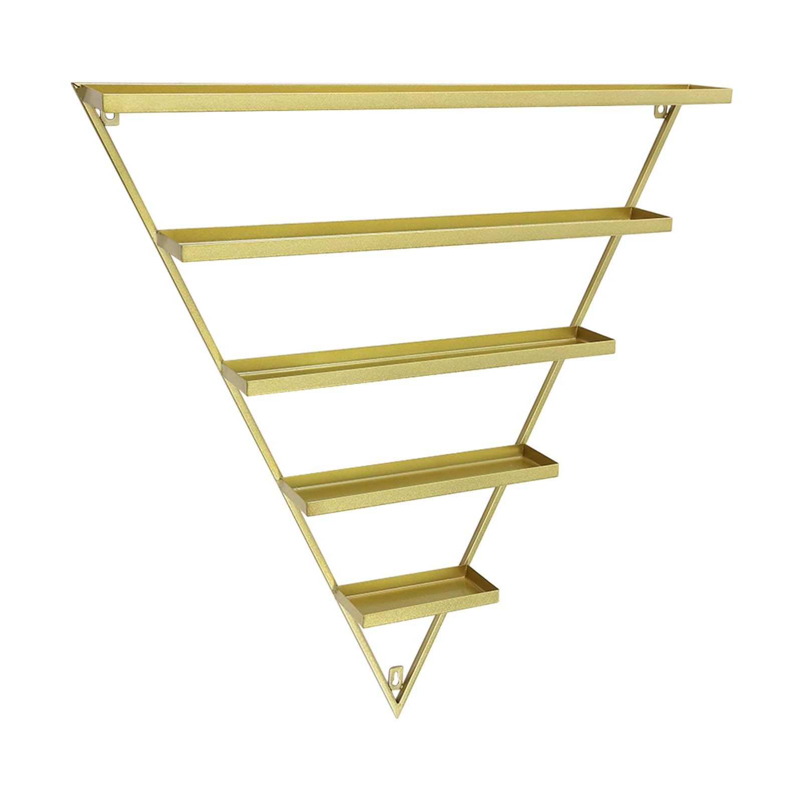 Mensola per smalto da parete triangolare vetrina cosmetica rossetto profumo, mensola da parete, organizer per unghie per casa, spa, salone di unghie, negozio, oro