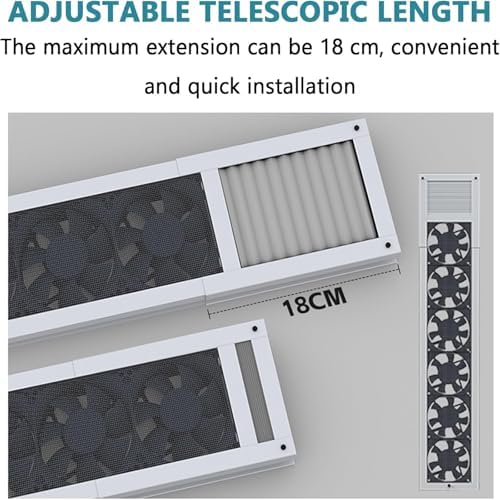 High-Speed Window Exhaust Fan, 2800 RPM, Stepless Speed Control, 85m³/h Airflow, Punch-Free Installation, Ideal for Doors & Windows, Energy Efficient Ventilation