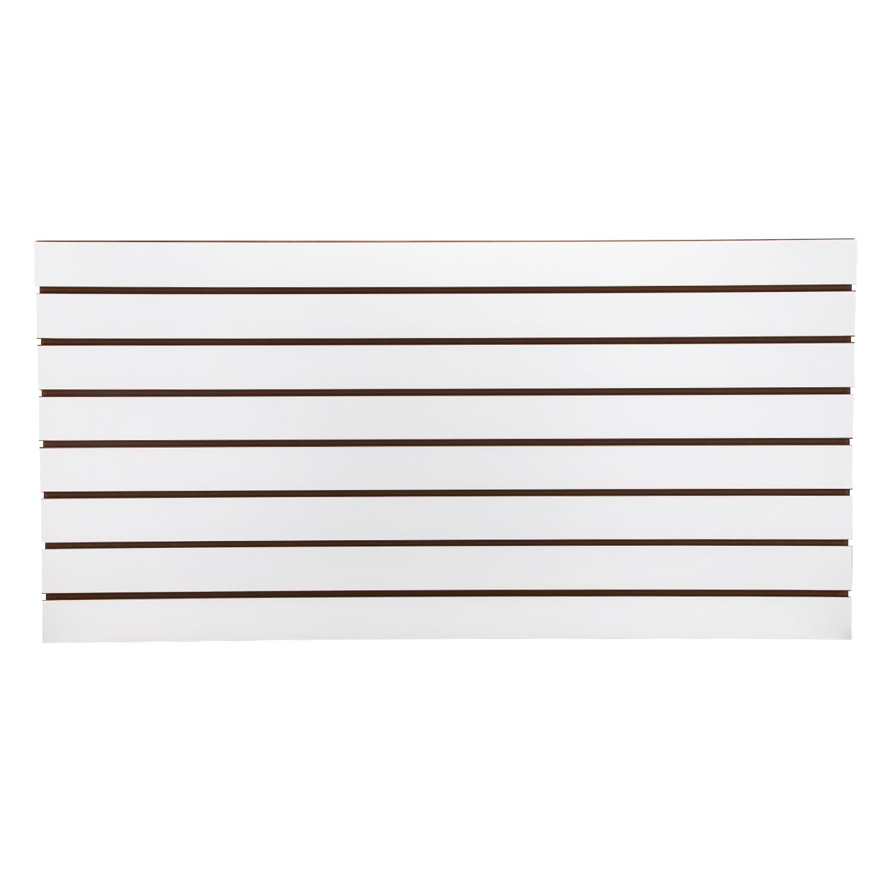 SSWBasics 4ft x 2ft Horizontal White Slatwall Panels Easy Organizer (24"H x 48"L) - Pack of 2 - Streamline Your Space with Effortless Retail Displays, Garage Wall Solutions, and Craft Storage