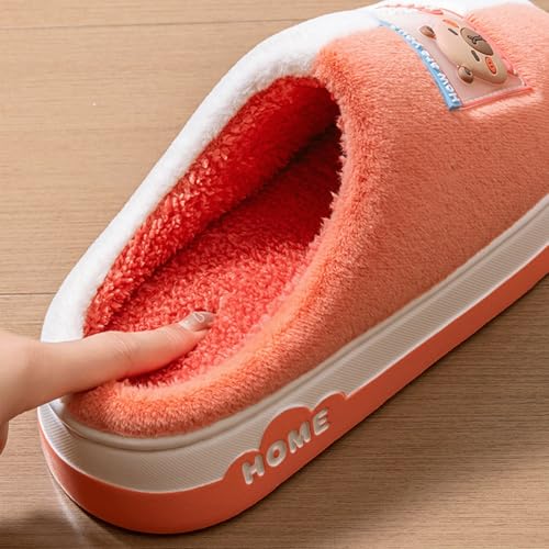 Capybara Slippers Cute Plush Animal Slipper Warm Slip-on Kawaii Cozy Slides Feet Slipper Non-Slip Indoor Shoes4