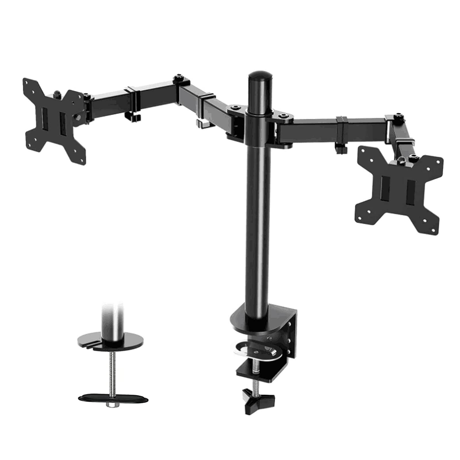 Buy Dual LCD LED Monitor Desk Stand with Cclamp and BoltThrough