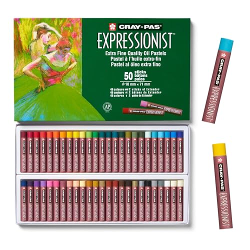 SAKURA XLP50 50-Piece Cray-Pas Expressionist Oil Pastel Set,...