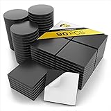 90 Magnetic Squares and Magnetic Dots (0.8' x 0.8') with Adhesive Backing - Peel & Stick Magnetic...