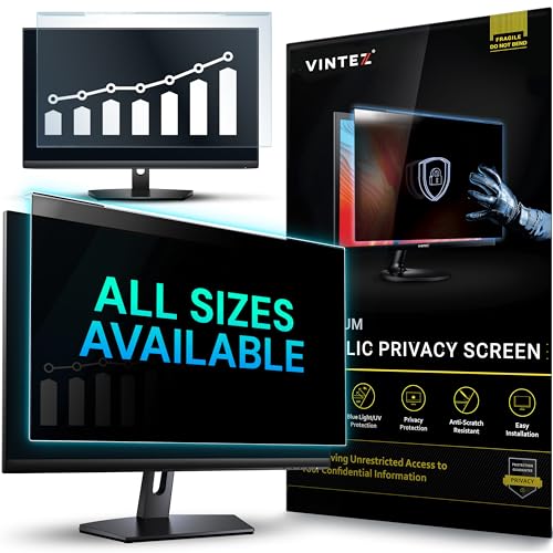 Acrylic 24 Inch Computer Privacy Screen Filter for Widescreen Computer Monitors - 21.2" x 12.6" (540 x 319mm) - Monitor Frame Hanging Type