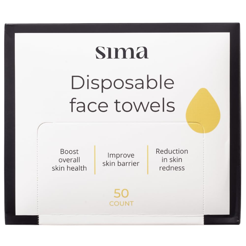 Sima Disposable Face Towels for Drying - 100% Cotton Face Wipes 50 Pack - Biodegradable Makeup Remover for Sensitive Skin, Gentle Clean Facial Cloth - Ultra-Soft & Lint-Free, Cruelty Free - Image 7