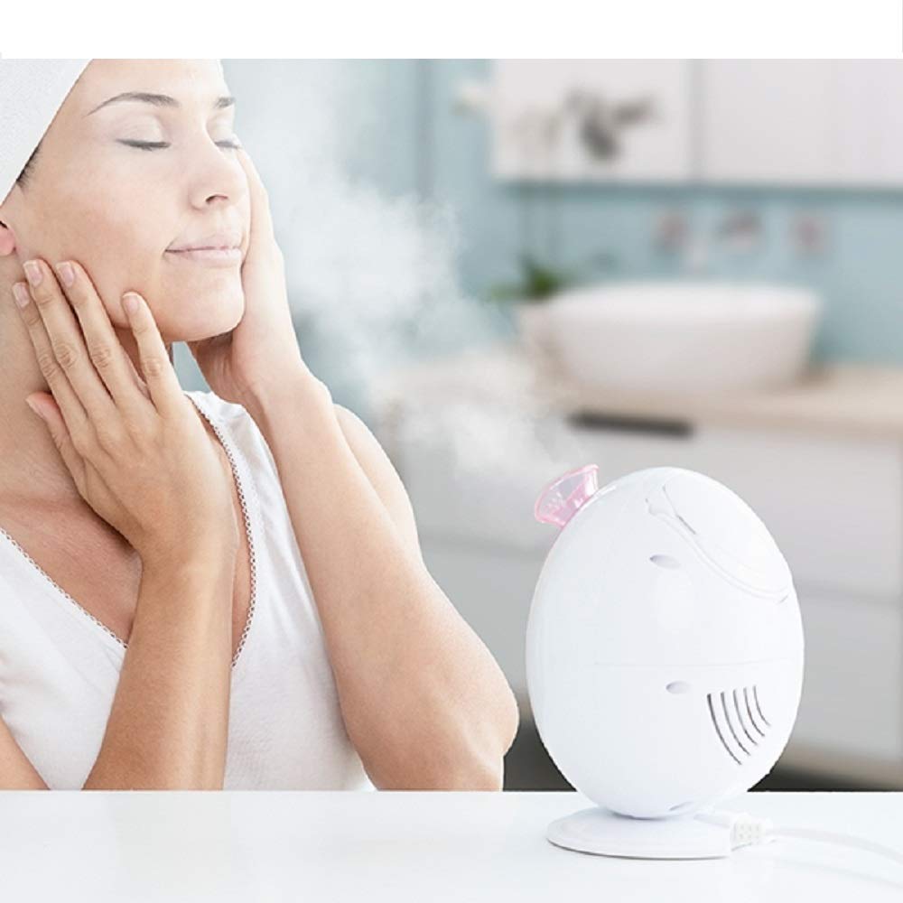 InnovaGoods® Sauna facciale elettrica Moistpa, pulisce, idrata e tonifica la pelle, dotata di funzione sauna facciale, vaporizzatore, luce LED e design elegante, ideale per la cura del viso.