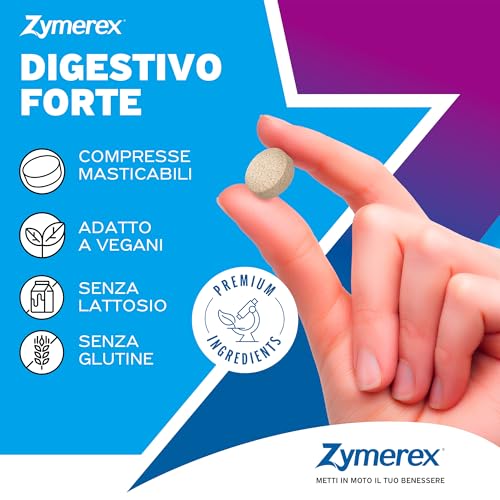 Zymerex Digestivo Forte | 20 Compresse Masticabili | Digestione Difficile | Acidità Gastrica | Contrasta La Nausea | Senza Glutine E Lattosio - Gusto Limone - 5