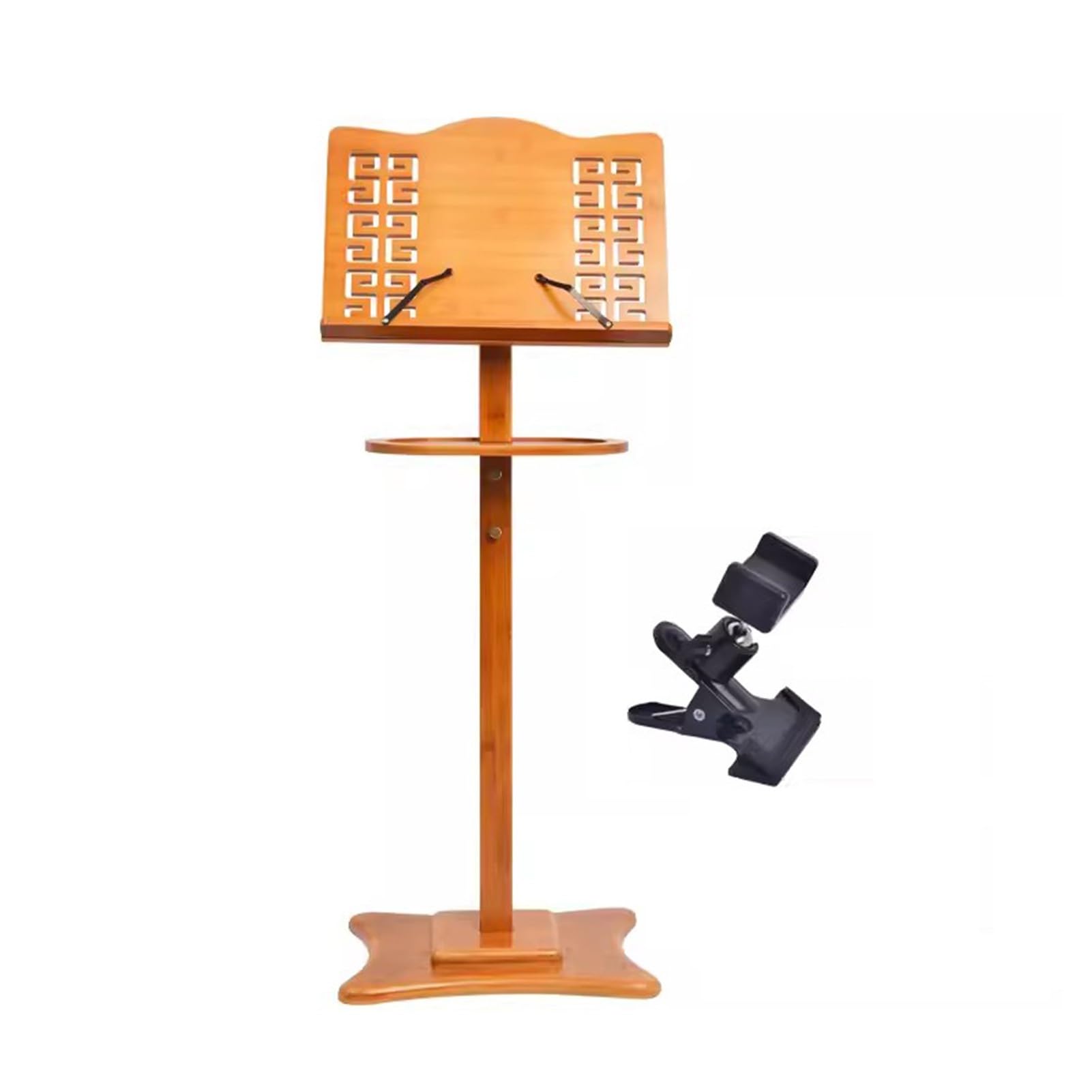 Soporte Para Partituras Con Estante, Soporte Para Teléfono, Diseño Hueco, Soporte De Música Profesional Ajustable En Altura Para Interpretación Instrumental