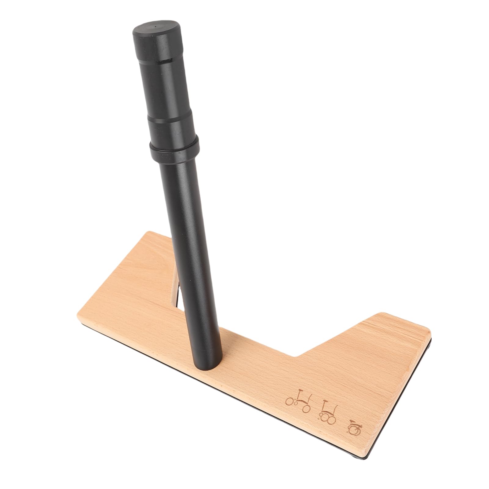 Tbest Portabici Pieghevole in Legno Massello Espositore da Pavimento in Alluminio per Garage per Interni Ed Esterni
