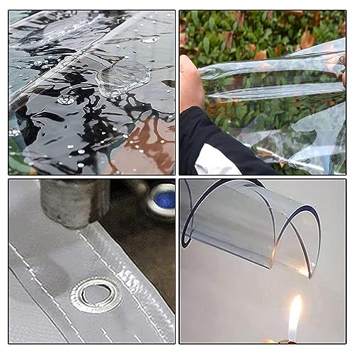 Cortina de lona transparente impermeable con cremallera y aislamiento 5