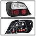 ACANII - For Black 2002-2003 Subaru Impreza WRX Tail Lights Brake Lamps Taillights Taillamps 02-03 Left+Right Assembly