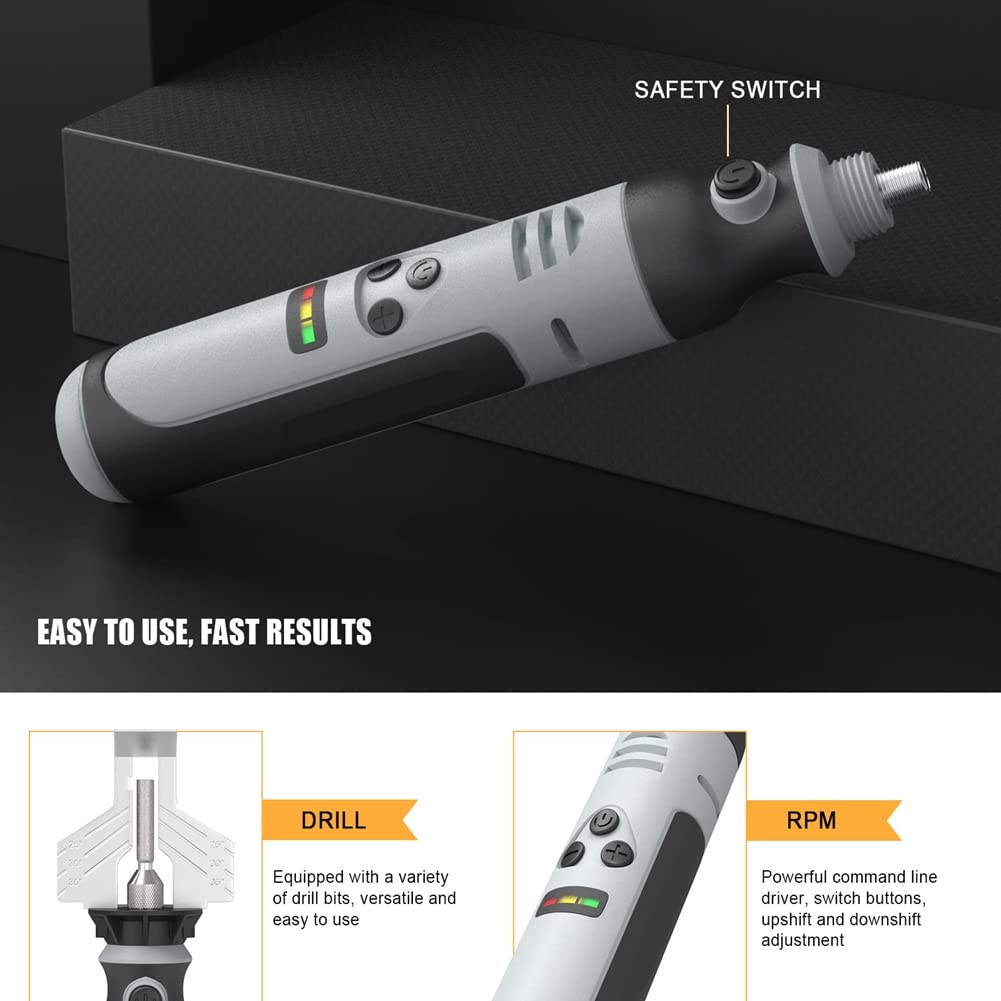 Afilador de Motosierra InaláMbrico, Kit de Afilado de Motosierra de Mano EléCtrico, de Afilado de Motosierra de Velocidad