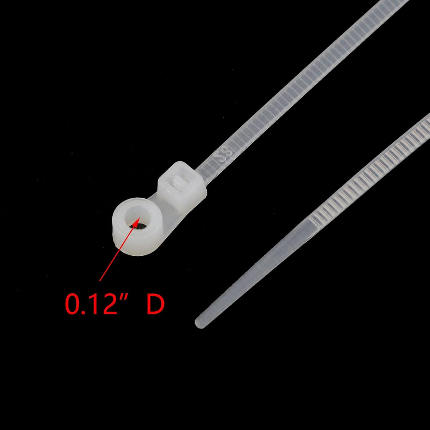 T Tulead White Cable Zip Ties Screw Mount Zip ties Self Locking Wire Ties 3.94-Inch Length, 100PCS with Screws