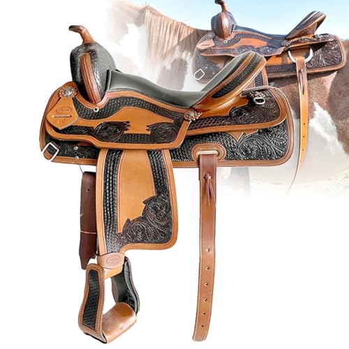 Set sella equestre in pelle di alta qualità per corsa e trail riding