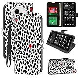 TCL NxtPaper 60 Ultra Wallet Handyhülle mit RFID-Blockierung, 4 Kartenfächer, Ständer, Handschlaufe, magnetische PU-Leder-Klapphülle für Damen und Herren, Marienkäfer-Schwarz-Weiß-Kuh-Druck